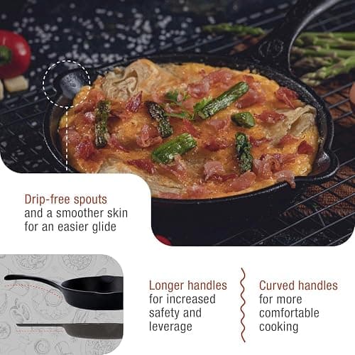 Victoria 6.5 Inch Mini Cast Iron Skillet. Small Frying Pan,Seasoned with 100% Kosher Certified Non-GMO Flaxseed Oil (SKL-206) thumbnail 4