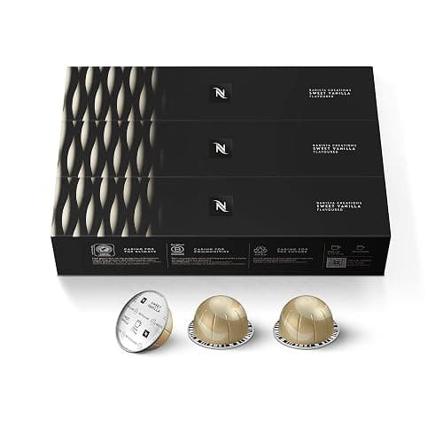 Nespresso Capsules Vertuo, Sweet Vanilla, Medium Roast Coffee, 30 Count Coffee Pods, Brews 7.8oz. - Image 1