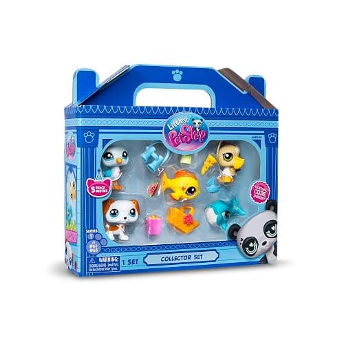 Littlest Pet Shop, Collector Set, Beach Besties Theme - Gen 7, Pets #61 to #65, Authentic LPS Bobble Head Figure, Collectible Imagination Toy Animal, Kidults, Girls, Boys, Kids, Tweens Ages 4+ thumbnail 4