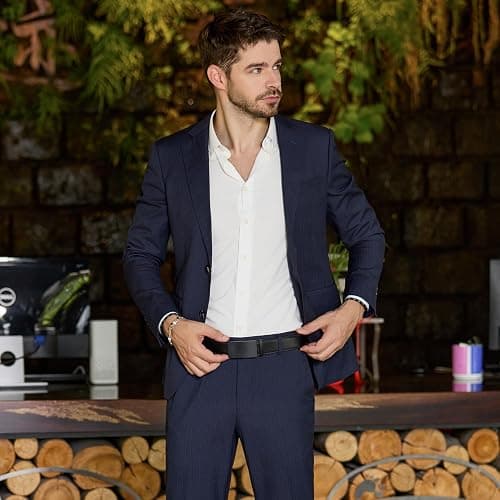 VATAN Men's Belt Leather Ratchet Belt for Men Dress Casual Every Day with Adjustable Buckle, Trim to Fit thumbnail 7