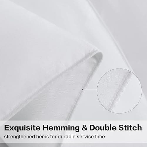 All Season Queen Size Comforter -Soft Quilted Down Alternative Breathable Duvet Insert with Corner Tabs - Luxury Hotel Collection-Reversible Fluffy Washable(88 by 88 inches,White) thumbnail 5