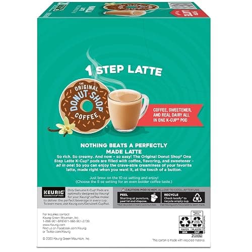 The Original Donut Shop Vanilla Latte, Single-Serve Keurig K-Cup Pods, Flavored Coffee, 20 Count thumbnail 16