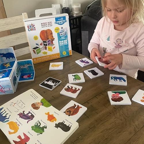 CreateOn Eric Carle Brown Bear with Polar Bear Bonus Set Magnetic Tiles, Building Set for Kids, Magnetic Building Toys for Kids, STEM Toys for Boys and Girls Ages 3+, 24 Piece thumbnail 5