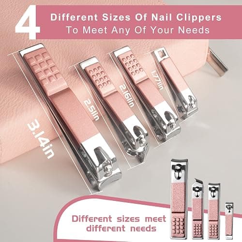 Manicure Set 30 in 1 Nail Clipper set, REDFLOW nail clippers, fingernail & toenail clippers, Manicure Tools, pedicure tools, Suitable for Travel Manicure Kit, Nail Set Kit With Everything Profe thumbnail 4