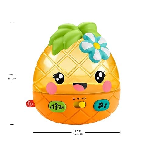Fisher-Price Paradise Pals Magical Lights & Tunes Pineapple, electronic learning toy with music and lights for baby ages 6-36 months (Amazon Exclusive) thumbnail 2