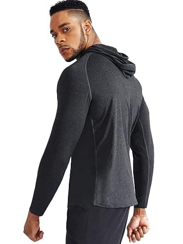 NELEUS Men's Dry Fit Athletic Shirt Workout Running Long Sleeve Shirts with Hoods thumbnail 5