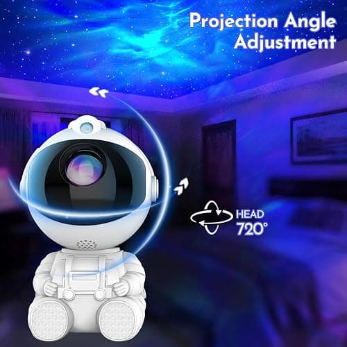 JIWYJOT Astronaut Galaxy Projector for Bedroom Decor, Birthday Gifts for Adults Teen Girl Gifts Ambient Lighting, Ceiling Space Star Night Light Projector for Kids Room Decor Aesthetic thumbnail 4