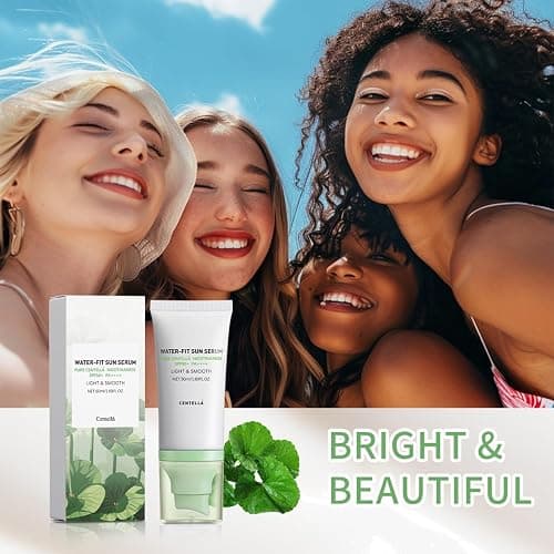 ISHERBIN 𝐶𝑒𝑛𝑡𝑒𝑙𝑙á Sunscreen SPF 50, Hyalu Cica Water-Fit Sun Serum, Face Sun Screen Long-Lasting Protection, Cen-tella Madagascar Sunscreen, NO White Cast - Dry Oily Korean Skincare (Green 2) thumbnail 6