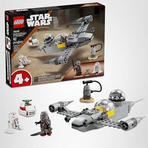LEGO Star Wars: The Mandalorian Mando and Grogu's N-1 Starfighter Toddler Building Set - Star Wars Baby Yoda Toy for Kids, Boys & Girls, Ages 4+ - Educational Preschool Toy Gift for Birthdays - 75410 thumbnail 7
