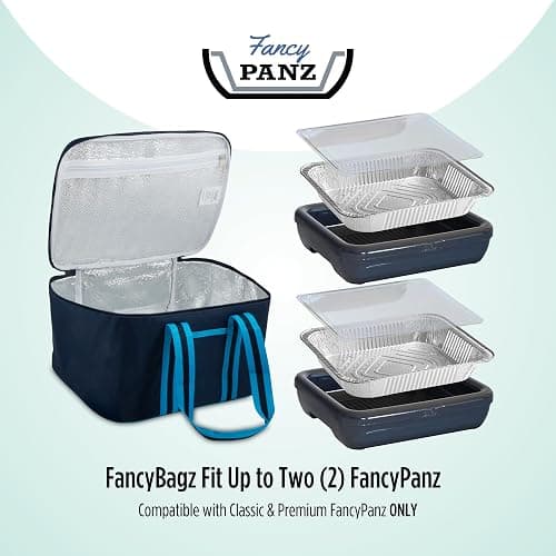 Fancy Panz - Pink Insulated Casserole Carrier Bag - Insulated Thermal Bags for Hot & Cold Food Holds 2 Standard Size Fancy Panz - 2 Pockets - Food Container - Hosting Essentials thumbnail 5