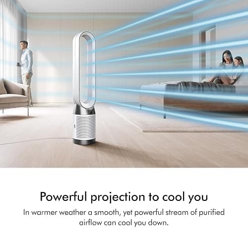 Dyson Purifier Cool PC1, HEPA Air Purifier Tower Fan, App and remote controlled, 350° oscillation, 10 levels, bladeless (White) thumbnail 3