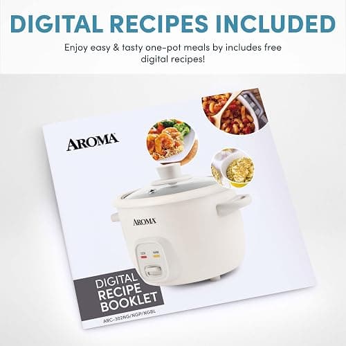 AROMA® Mini Rice Cooker, 2-Cup (Uncooked) / 4-Cup (Cooked), Grain Cooker, Soup Maker, Oatmeal Cooker, Auto Keep Warm, 1 Qt, Blue, ARC-302NGBL thumbnail 10