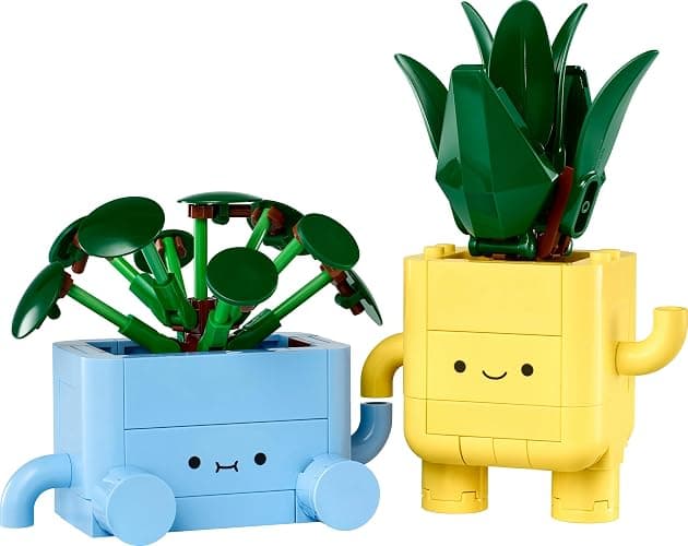 LEGO Botanicals Petites Plantes Souriantes - Jouet & Loisirs Créatifs - 2 Plantes Artificielles, 2 Pots de Fleurs Colorés & Visages Interchangeables - Cadeau Nature pour Fille dès 9 Ans & Ado 10349 thumbnail 9