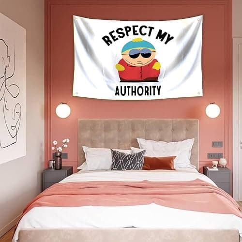 3x5 Feet Respect My Authority Flag Banner for Home Fraternities Man Cave Room Decor thumbnail 2