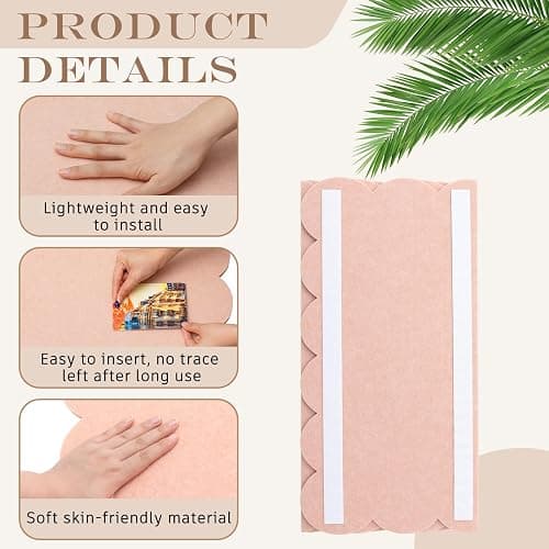 Mooliwe Scalloped Felt Bulletin Board 36 x 24 Inches Foldable Flesh Pink Pin Cork Board Alternative for Wall, 3' x 2' Trifold Picture Vision Self Adhesive Bulletin Decorative thumbnail 5