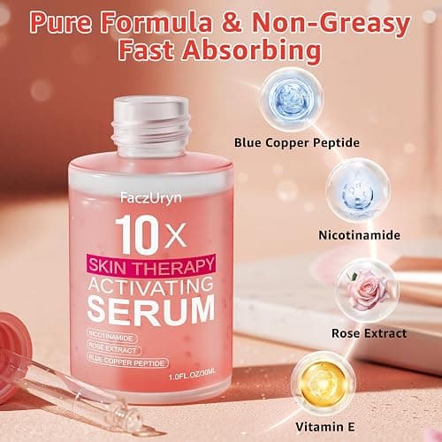 Red Light Therapy Serum, Red Light Therapy Activation Serums Amplify Effects & Reduce Wrinkles with Hydrating, Vitamin E Redlight Serum for Face, Rose Extract Facial Serums for Women, 1.0 FL.OZ thumbnail 5