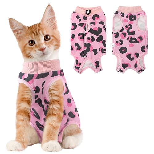 Coppthinktu Cat Recovery Suit Female, Breathable Cat Onesie After Surgery Female for Abdominal Wounds or Skin Diseases, Surgery Recovery Suit Kitten Surgical Onesie After Spay Wear Anti Licking - Image 1