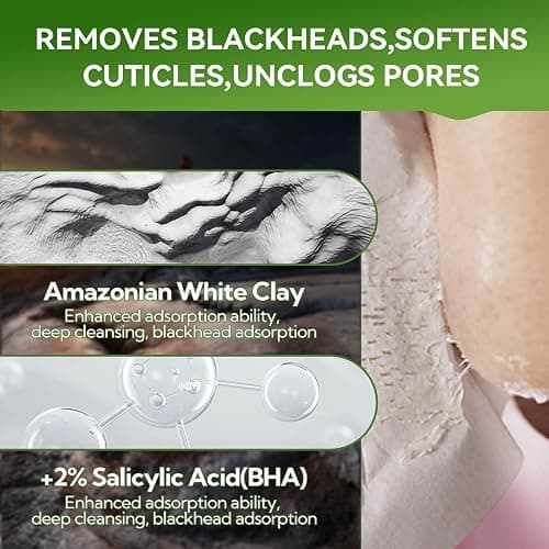 LANBENA 2.0 Blackhead Remover - 60 Pieces Peel Off Mask for Nose & Face, Nose Plants Pore Strips with Salicylic Acid, Blackhead Removal Kit 1.05oz thumbnail 4