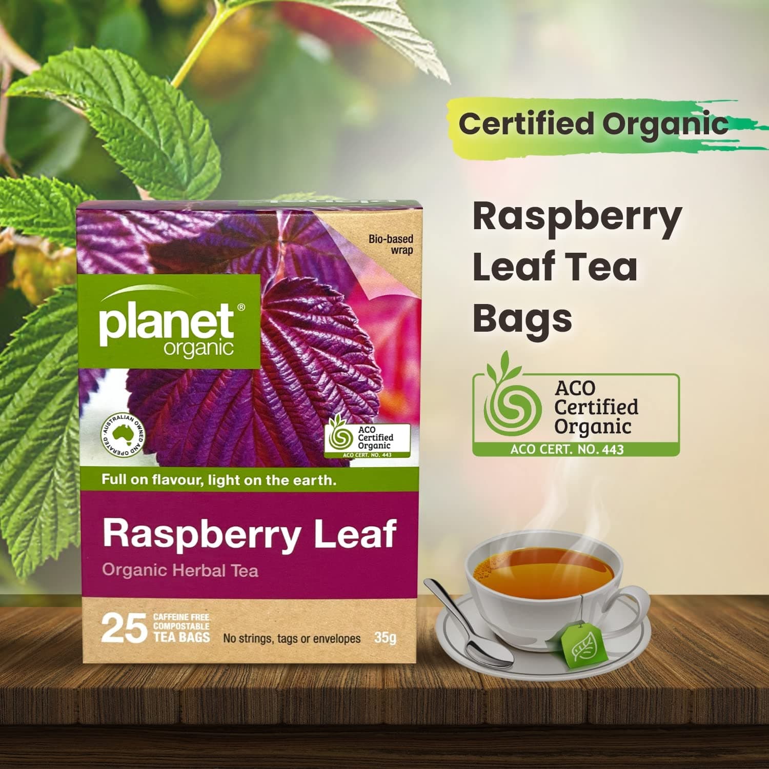 Planet Organic Raspberry Leaf 25 Tea Bags thumbnail 2