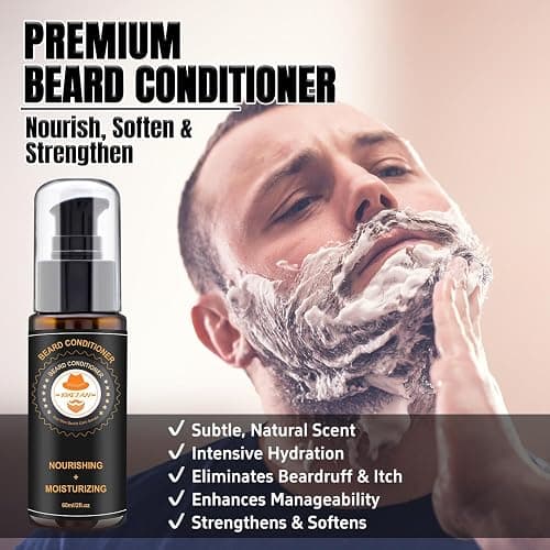 XIKEZAN Beard Grooming Kit for Men Gifts w/Beard Conditioner, 2 Scent Oil, Birthday Christmas Gifts Secret Santa Stocking Fillers Gifts for Men Him Dad Husband Boyfriend Fathers Valentines Gift Set thumbnail 4