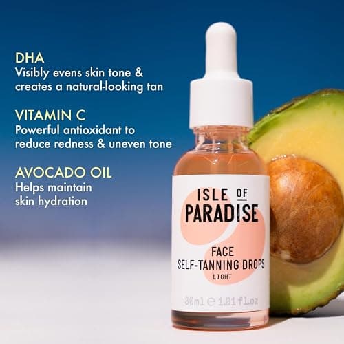 Isle of Paradise Self Tanning Drops - Color Correcting Self Tan Drops for Gradual Glow, Vegan and Cruelty Free, 1.01 Fl Oz thumbnail 3
