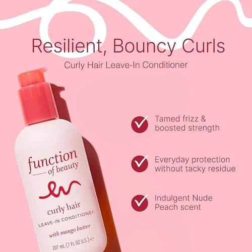 Function of Beauty Curly Leave In Hair Conditioner - Anti-Frizz, 1-Pack | Curl Enchancing & Moisturizing Leave In Conditioner Treatment for Natural Curls & Bounce - Dry & Dull Hair Care Products thumbnail 2