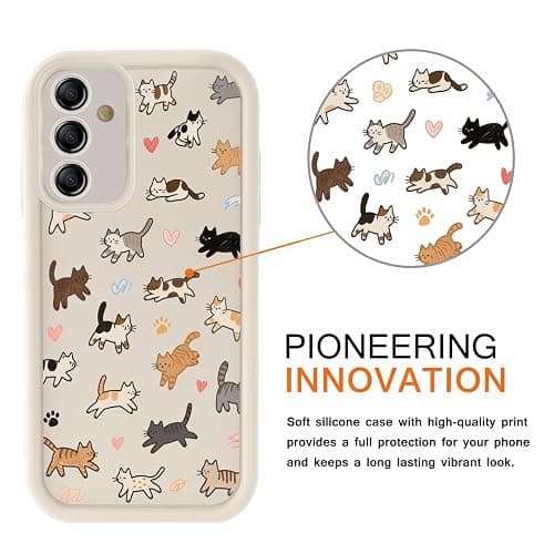 Jumkook Cute Phone Case for Samsung Galaxy A16 5G 6.7", Aesthetic Heart Cat Pattern Cartoon Design Girls Women Cover, Cartoon Fashion Soft Slim TPU, Silicone Funda Protective for Samsung A16 5G thumbnail 2