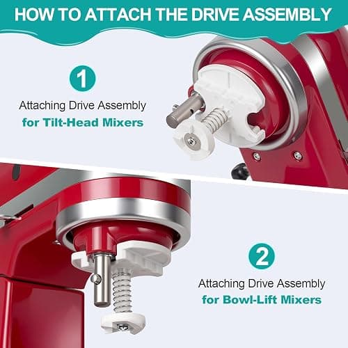 Ice Cream Maker Attachment for KitchenAid Stand Mixer, Ice Cream Bowl Compatible with 4.5Qt and Larger Stand Mixers, Ice Cream & Sorbet Gelato Maker Attachment, 2 Quart, White XTMZ thumbnail 4
