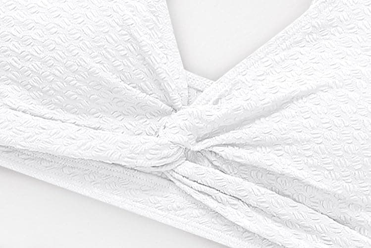 Girls Swimsuit Solid Bathing Suit 2 Piece Twist Cross Adjustable Straps Soft Lining Bikini for Teen Girls with Chest Pad thumbnail 6