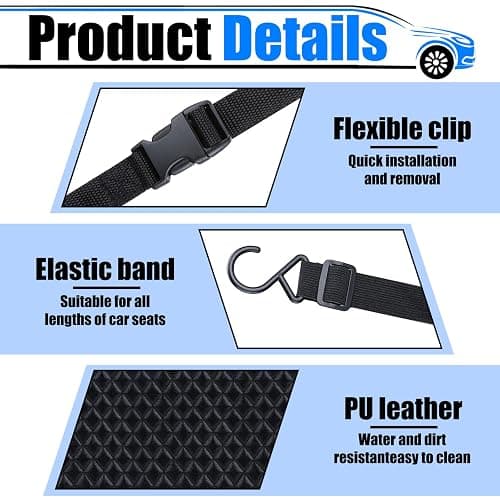 BFXM Car Purse Holder Between Seats, Leather Auto Front Seat Handbag Organizer Pocket, Large Capacity Car Net Pocket Handbag Holder, Backseat Barrier Storage Bag Fits for Car, Truck, SUV thumbnail 5