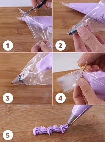 BoFUN Whipped Cream Glue Clay DIY Making Art Craft Kit with Piping Tip for Handmade Phone Case Mirror Jewelry Accessories Homemade Decoration (White/Light Purple) thumbnail 4