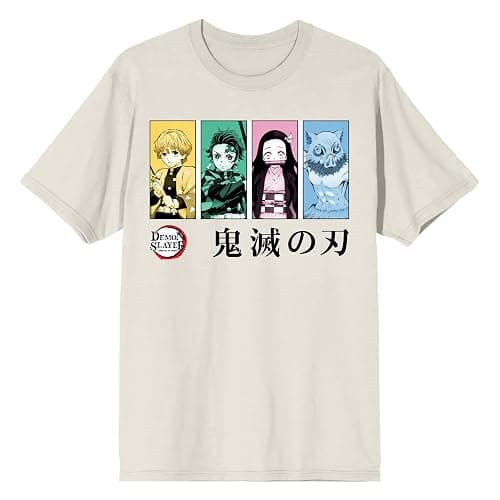 Demon Slayer SSN 1 Monochromatic Group Framed on Tofu Adult Crew Neck Short Sleeve T-Shirt - Image 1