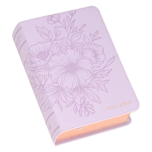 KJV Holy Bible, Compact Large Print Vegan Leather Red Letter Edition - Ribbon Marker, King James Version, Purple (KJV Compact LP Editions) - Image 1