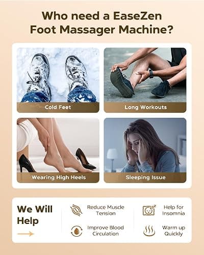 Foot Massager Machine with Heat, Shiatsu Foot Massager with Cordless Remote, 2026 Upgraded Deep Kneading, for Plantar Fasciitis, Neuropathy, Birthday Gifts for Women Mom Men Dad, Up to Foot Size 14 thumbnail 5