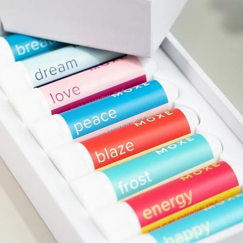 MOXĒ Nasal Inhaler Bundle, 8 Essential Oil Blends, Aromatherapy Sticks, Warming & Cooling Fragrances, Undiluted Oil, Natural Ingredients, Made in USA thumbnail 7