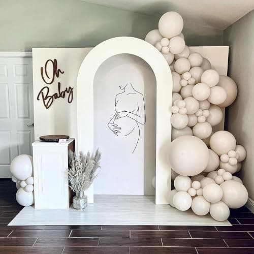 Jobkoo White Sand Balloons, 12 Inch 30 Pcs Beige Balloon Boho White Latex Cream Balloons Matte Off White Sand Neutral Helium Balloons for Birthday Wedding Baby Shower Anniversary Party Decorations thumbnail 4