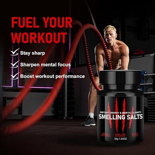 Enhanced Focus & Explosive Force, Activate Before Smelling, Instant Energy,Potent Salts Wake Up for Athletes, Salts for Athletes in Hockey, Weightlifting and Powerlifting-30g-Red-H thumbnail 6