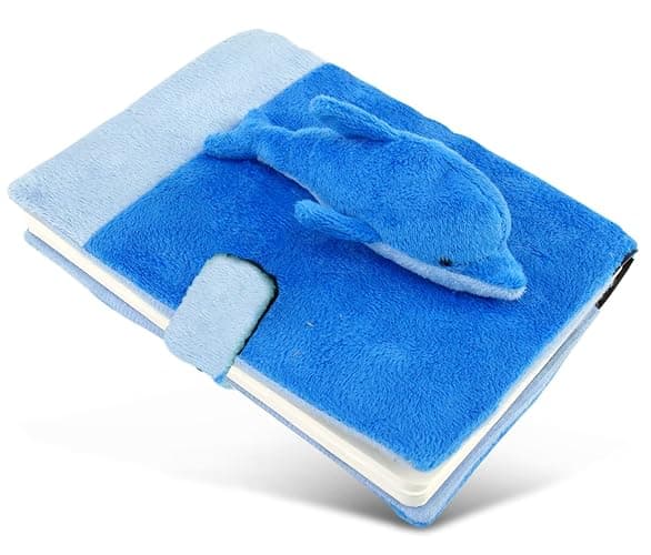 Puzzled Plush Dolphin Notebook and Pen thumbnail 2