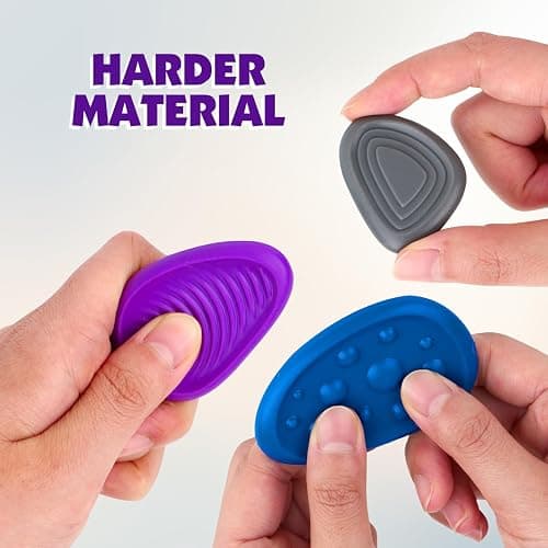 Fidget Toys Adults Sensory Stone: 6 Pack Textured Worry Stone for Autism Kids Calming Down - Fidget Stress Toys for Stress Relief - Small Students Prizes Fidget Toys thumbnail 3