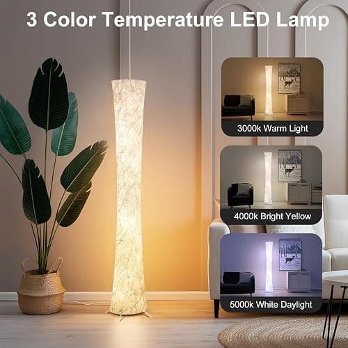 WORLD WIN Floor Lamp, 61'' Smart RGB LED Corner Lamp with Music Sync and 16 Million DIY Colors, 3 Color Temperature, APP & Remote Control, Color Changing Standing Floor Lamp for Bedroom Living Room thumbnail 4