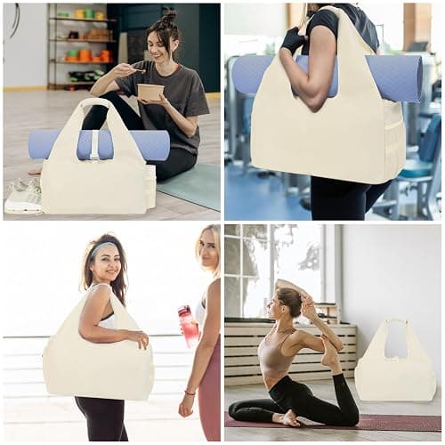 sportsnew Yoga Gym Bags for Women with Shoes Compartment & Wet Dry Storage Pockets & Adjustable Yoga Mat Holder, Patent Pending thumbnail 6
