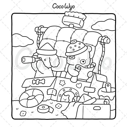 Little Cuddles: Coloring Book for Adults and Teens Featuring Cute Animal Friends for Relaxation (Cozy & Cute Coloring) thumbnail 5