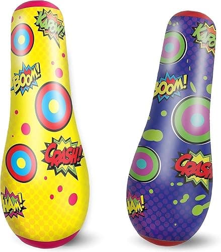 JOYIN Punching Bag for Kids, 47 Inches Kids Punching Bag with Bounce-Back Action, Double-Sided Inflatable Punching Bag(1 Pack) - Image 1