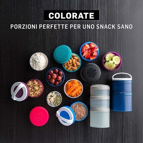 BlenderBottle ProStak Twist n' Lock Storage Jars Expansion 2-Pak with Pill Tray, All Black thumbnail 8