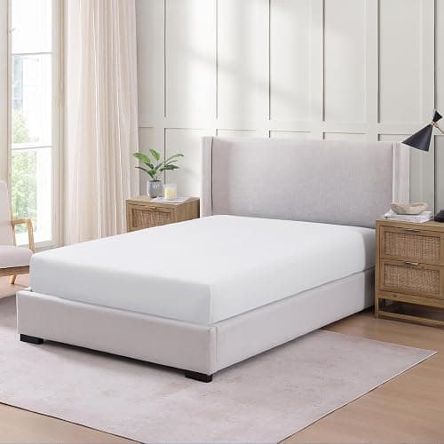 Fitted Sheet Double, White - Pre-Washed, Deep Pocket 14 inch (35 cm) - Easy Care - Soft Brushed Microfibre Fabric - Shrinkage and Fade Resistant - Bottom Sheet thumbnail 6