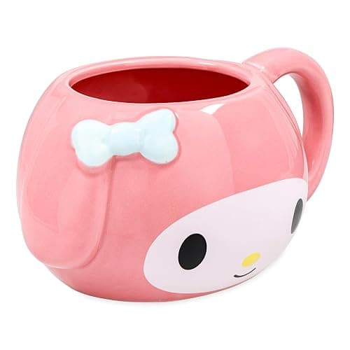 Silver Buffalo Sanrio Hello Kitty and My Melody, 3D Sculpted Mug, 20oz | Hello Kitty and Friends, Ceramic, 0.59 Liters thumbnail 7