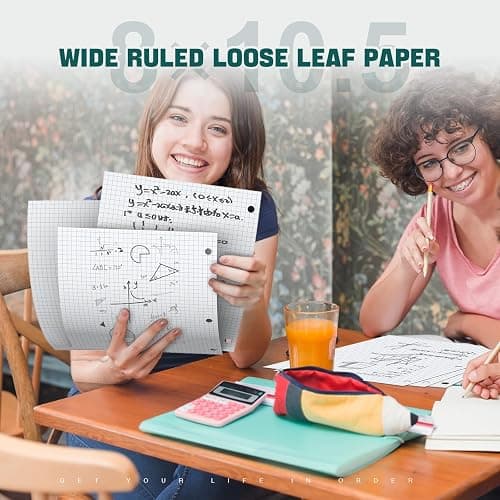 Loose Leaf Graph paper 8 x 10.5, Graph Ruled Paper, 3 Hole Punched Paper, 4 x 4 Quad Ruled Graph Paper, 10-1/2" x 8" Filler Paper Notebook Paper, 120 Sheets Graphing Paper for Business Home School - 8 x 10.5 In -120 Sheets - 4 x 4 Quad Ruled - 1 Pack thumbnail 7
