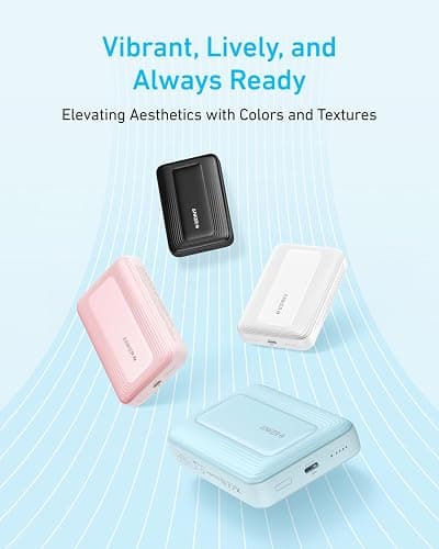 Anker Zolo Magnetic Power Bank, Compact 10,000mAh Wireless Portable Charger with 30W Max Fast Charging, Skin-Friendly and Durable Battery Pack, for iPhone 16/15/14 Series, AirPods, and More - Pink thumbnail 6