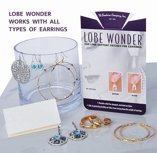 Lobe Wonder - The ORIGINAL Ear Lobe Support Patch for Pierced Ears - Eliminates the Look of Torn or Stretched Piercings - Protects Healthy Ear Lobes from Tearing - 120 Patches - Clear & Latex-Free thumbnail 5