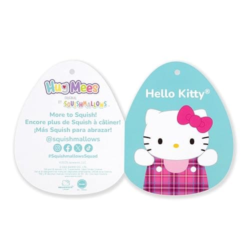 Squishmallows Original Sanrio 10in Plaid Hello Kitty HugMees – Ultrasoft Official Jazwares Plush (Medium-Sized) thumbnail 7